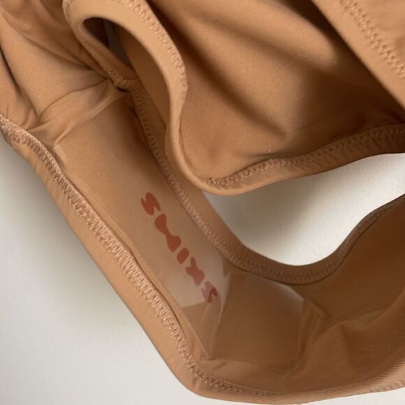 NWT SKIMS Ochre Tan Swim Tank Cut Out Monokini Size Small - Picture 5 of 5